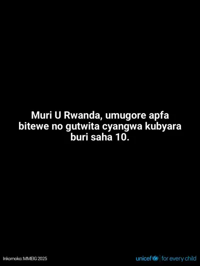Maternal mortality tile for Rwanda, Text only · Kinyarwanda