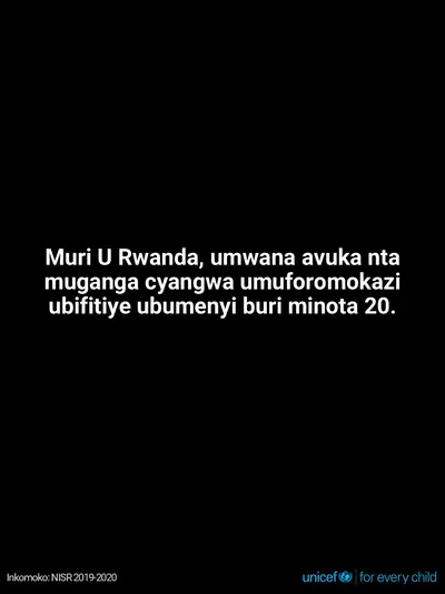 Skilled birth attendance tile for Rwanda, Text only · Kinyarwanda