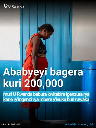 Antenatal care tile for Rwanda, Bold number · Kinyarwanda