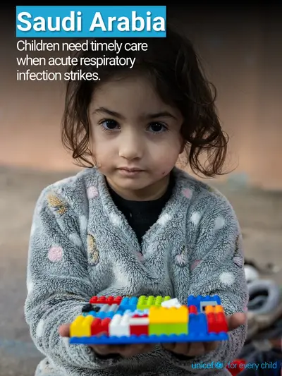 Childhood pneumonia tile for Saudi Arabia, Photo · English