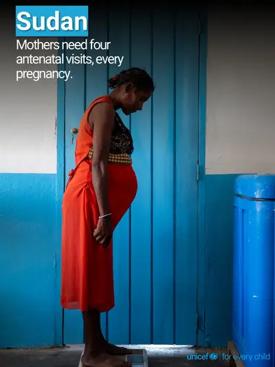 Antenatal care tile for Sudan, Photo · English