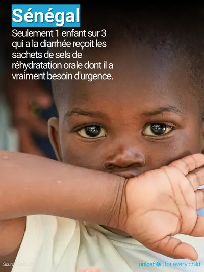Oral rehydration salts tile for Senegal, Photo · French
