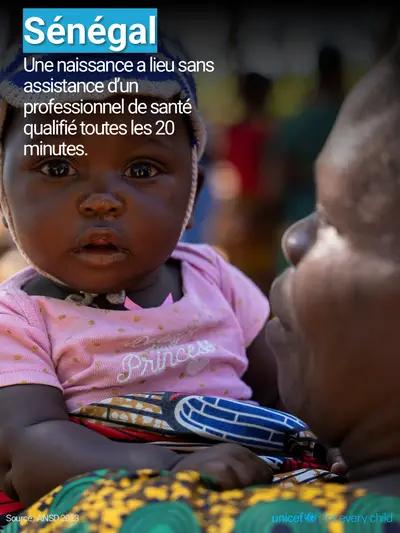 Skilled birth attendance tile for Senegal, Photo · French