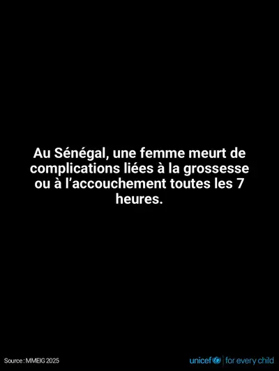 Maternal mortality tile for Senegal, Text only · French