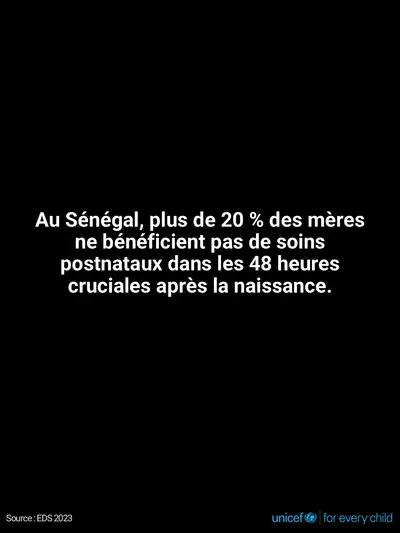 Postnatal care tile for Senegal, Text only · French