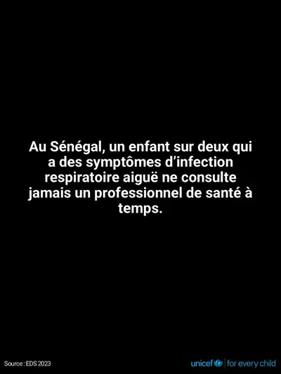 Childhood pneumonia tile for Senegal, Text only · French