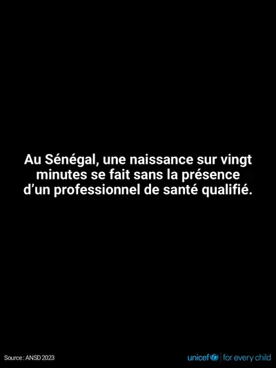 Skilled birth attendance tile for Senegal, Text only · French
