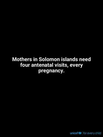 Antenatal care tile for Solomon Islands, Text only · English