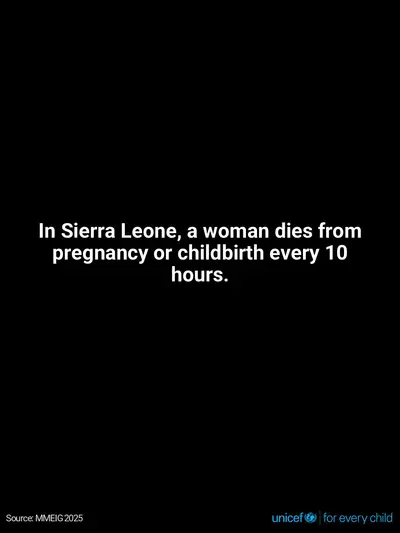 Maternal mortality tile for Sierra Leone, Text only · English