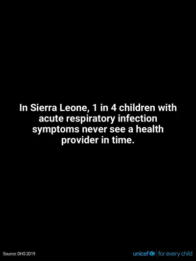 Childhood pneumonia tile for Sierra Leone, Text only · English