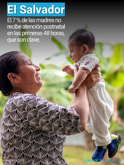 Postnatal care tile for El Salvador, Photo · Spanish