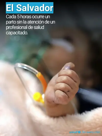 Skilled birth attendance tile for El Salvador, Photo · Spanish