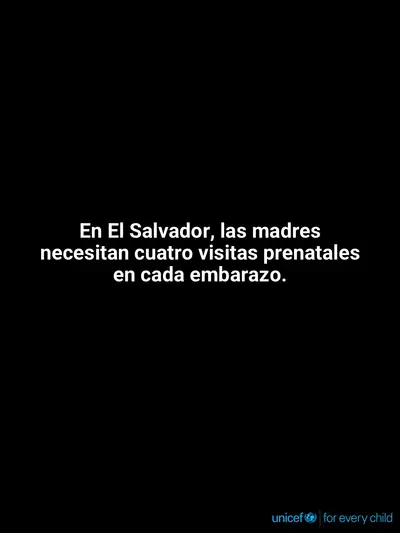 Antenatal care tile for El Salvador, Text only · Spanish