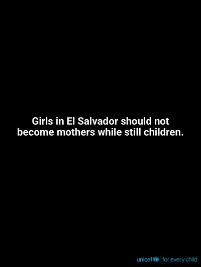 Adolescent motherhood tile for El Salvador, Text only · English