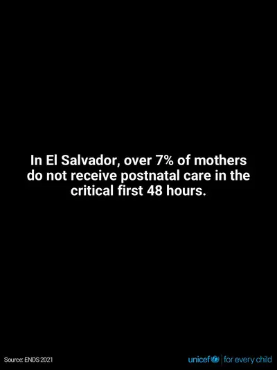 Postnatal care tile for El Salvador, Text only · English