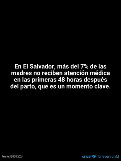 Postnatal care tile for El Salvador, Text only · Spanish