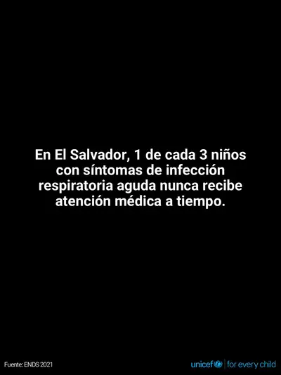 Childhood pneumonia tile for El Salvador, Text only · Spanish