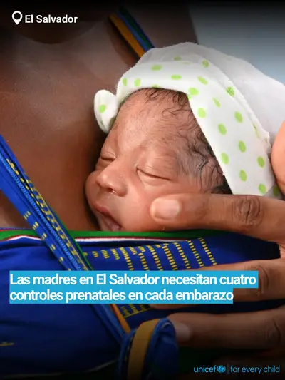 Antenatal care tile for El Salvador, Bold number · Spanish