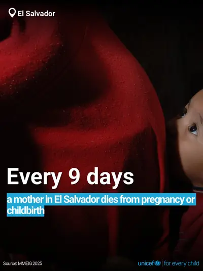 Maternal mortality tile for El Salvador, Bold number · English