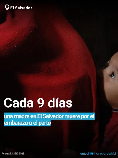 Maternal mortality tile for El Salvador, Bold number · Spanish