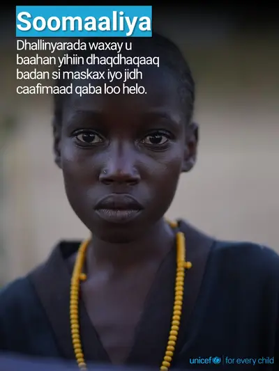 Adolescent physical activity tile for Somalia, Photo · Somali