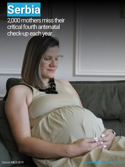 Antenatal care tile for Serbia, Photo · English