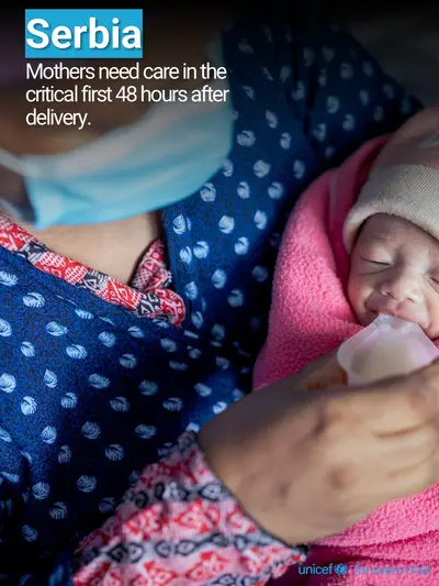Postnatal care tile for Serbia, Photo · English
