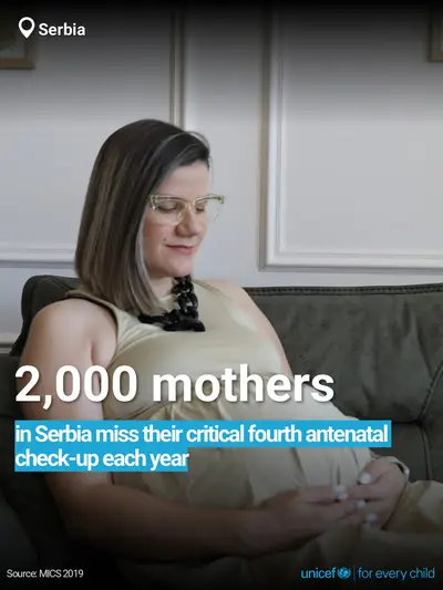 Antenatal care tile for Serbia, Bold number · English