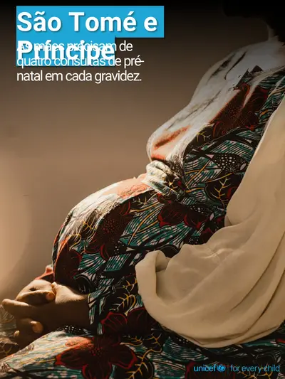 Antenatal care tile for Sao Tome and Principe, Photo · Portuguese