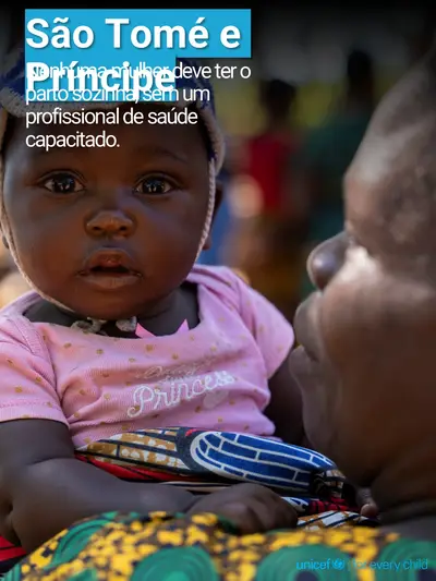 Skilled birth attendance tile for Sao Tome and Principe, Photo · Portuguese