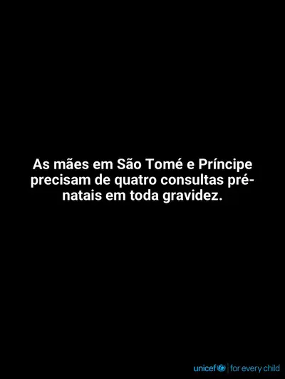 Antenatal care tile for Sao Tome and Principe, Text only · Portuguese