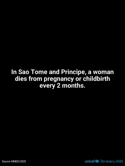 Maternal mortality tile for Sao Tome and Principe, Text only · English