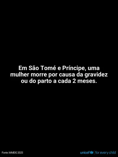 Maternal mortality tile for Sao Tome and Principe, Text only · Portuguese