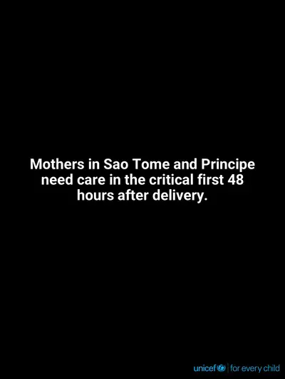 Postnatal care tile for Sao Tome and Principe, Text only · English
