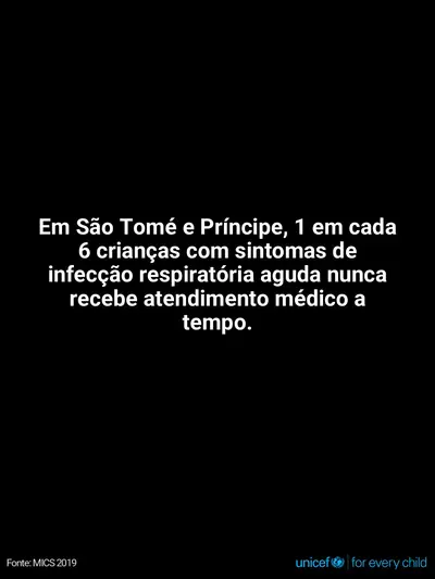 Childhood pneumonia tile for Sao Tome and Principe, Text only · Portuguese