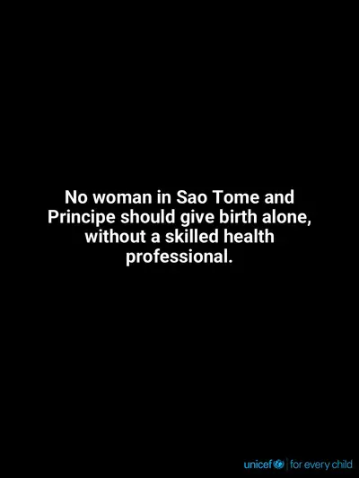 Skilled birth attendance tile for Sao Tome and Principe, Text only · English