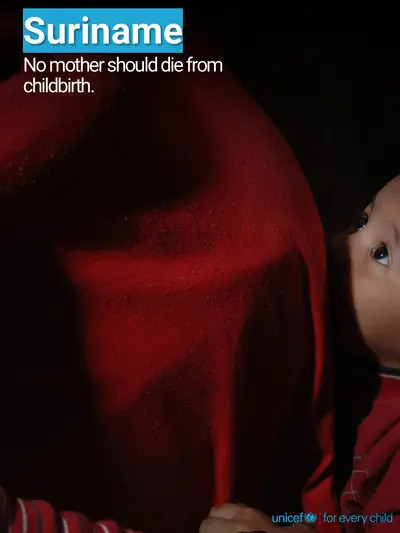 Maternal mortality tile for Suriname, Photo · English