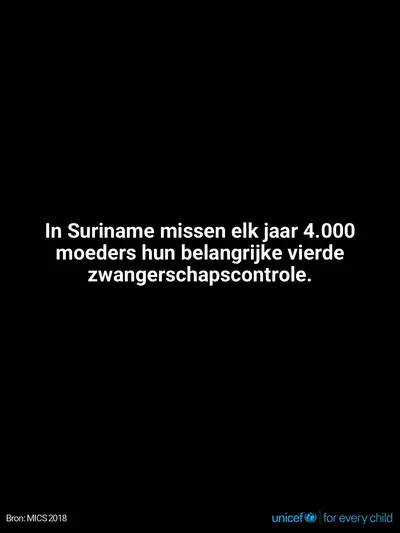 Antenatal care tile for Suriname, Text only · Dutch