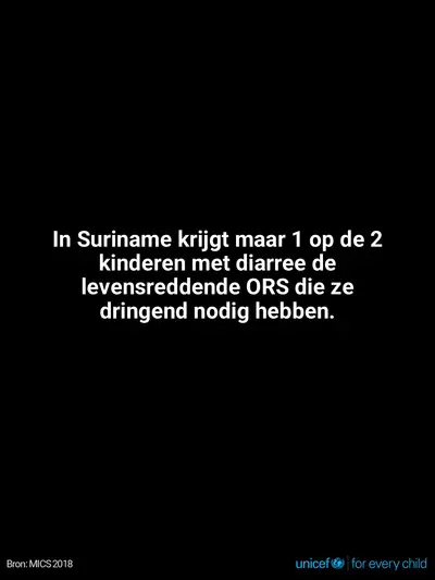 Oral rehydration salts tile for Suriname, Text only · Dutch