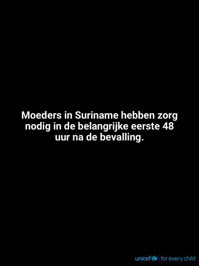 Postnatal care tile for Suriname, Text only · Dutch