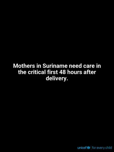 Postnatal care tile for Suriname, Text only · English