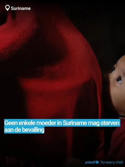Maternal mortality tile for Suriname, Bold number · Dutch
