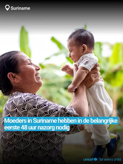 Postnatal care tile for Suriname, Bold number · Dutch
