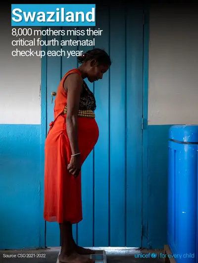 Antenatal care tile for Eswatini, Photo · English