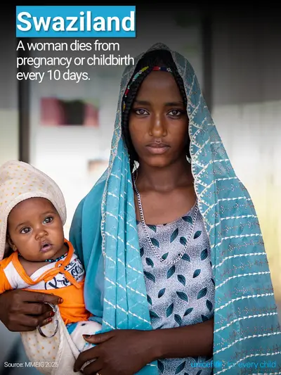 Maternal mortality tile for Eswatini, Photo · English