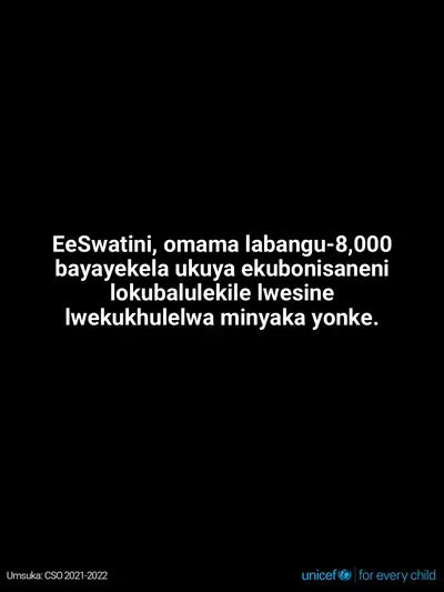 Antenatal care tile for Eswatini, Text only · SiSwati