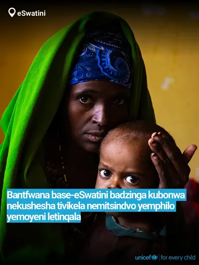 Childhood pneumonia tile for Eswatini, Bold number · SiSwati