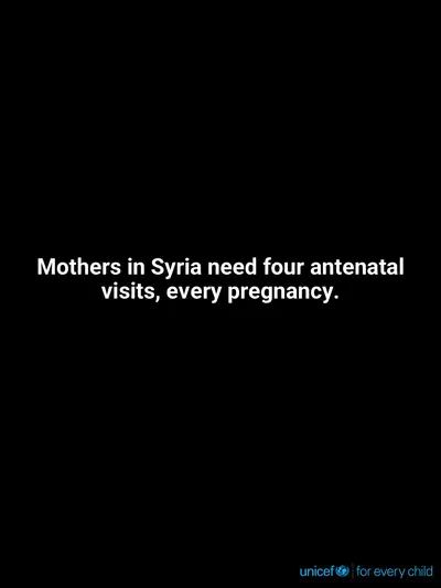 Antenatal care tile for Syrian Arab Republic, Text only · English