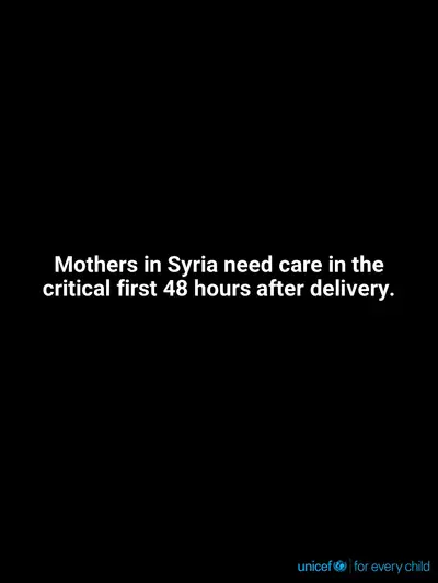 Postnatal care tile for Syrian Arab Republic, Text only · English