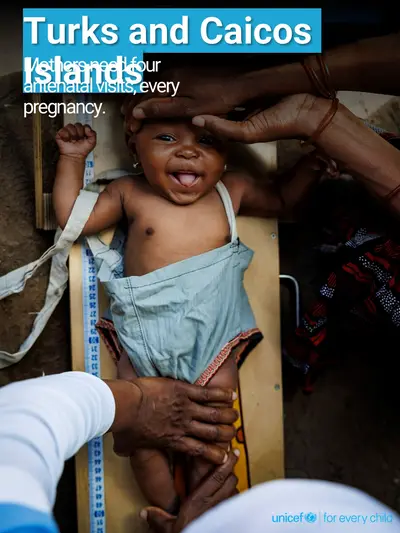 Antenatal care tile for Turks and Caicos Islands, Photo · English